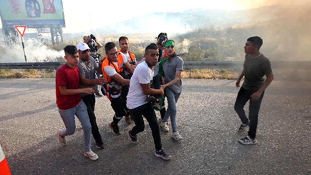 Nablus\'ta Bayrak Yürüyüşü Protestolarında Çatışmalar Çıktı