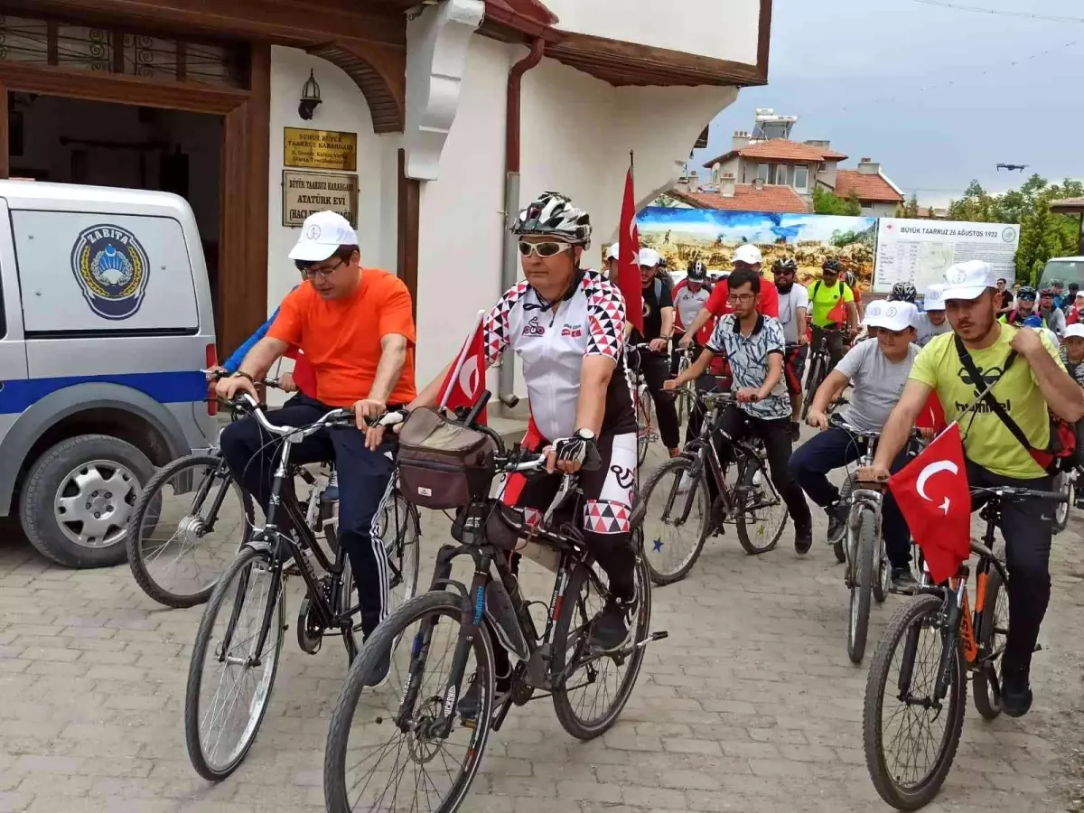 Büyük Taarruz\'un başladığı yerde 100. yıl için pedal çevirdiler