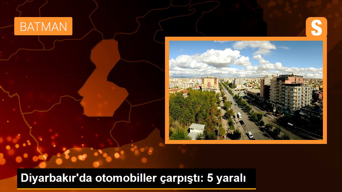 Diyarbakır\'da otomobiller çarpıştı: 5 yaralı