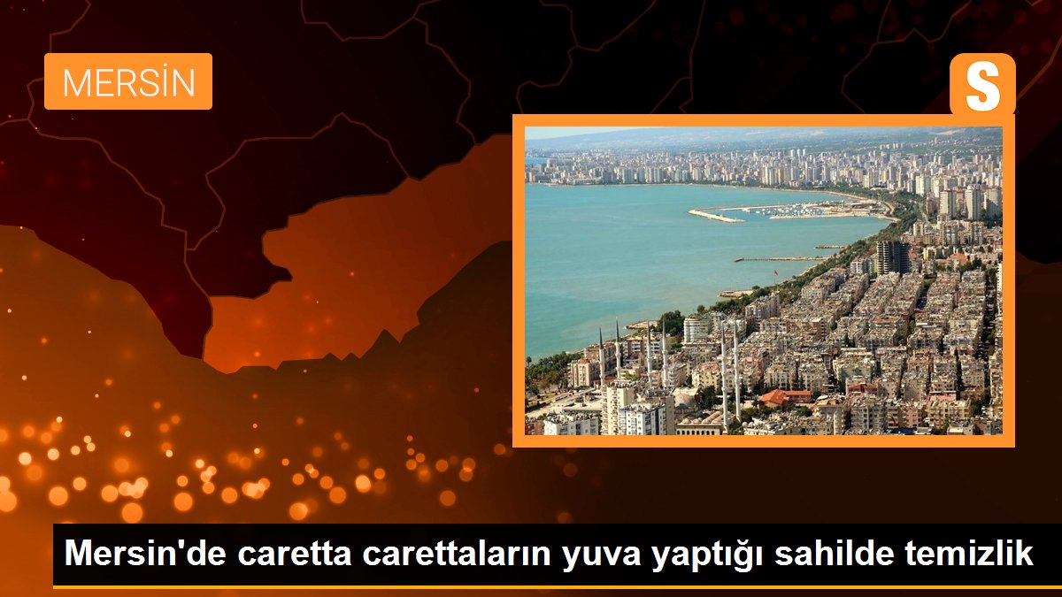 Mersin\'de caretta carettaların yuva yaptığı sahilde temizlik