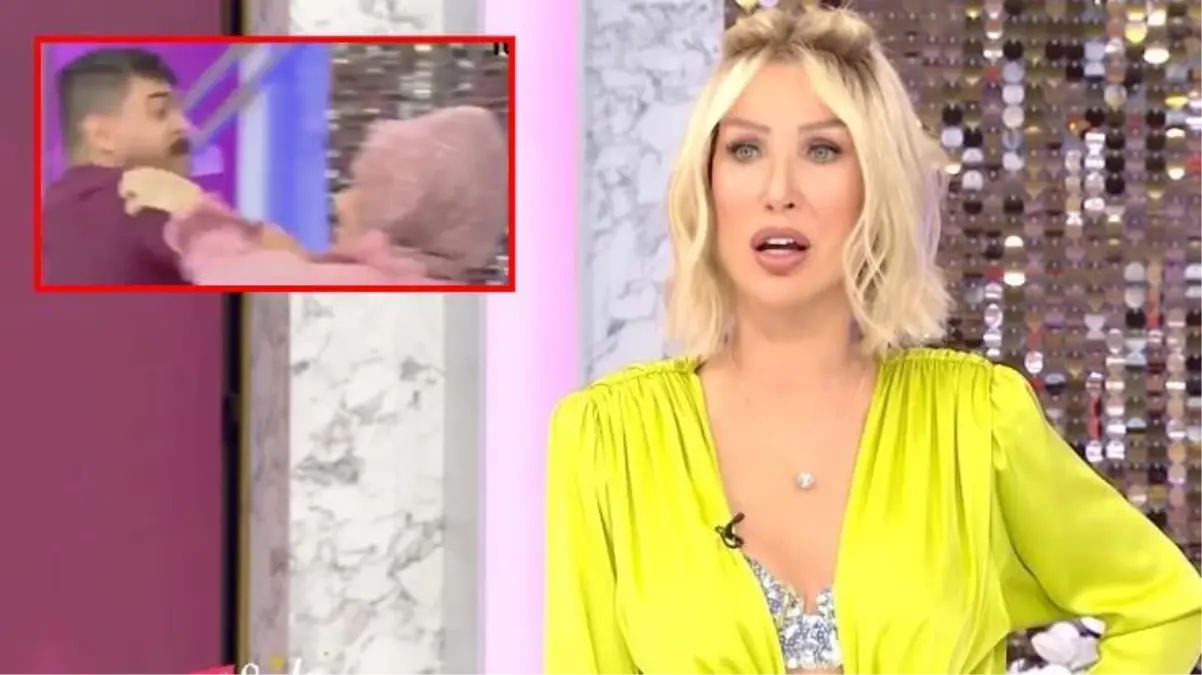 Canlı yayında skandal görüntüler! Adam, tartıştığı kadına tokat attı, şiddete sessiz kalan Seda Sayan\'a tepki yağdı
