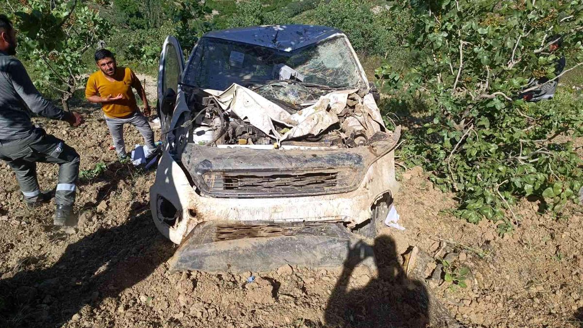Siirt\'te araç uçuruma yuvarlandı: 2 yaralı
