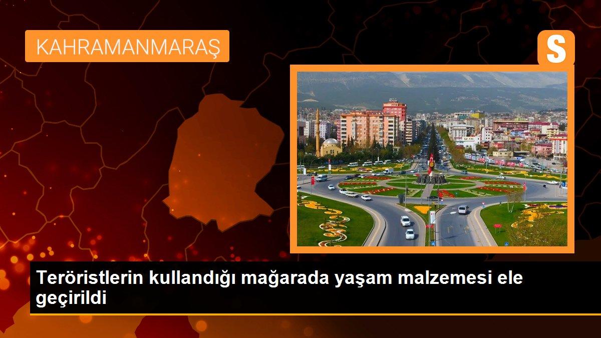 Teröristlerin kullandığı mağarada yaşam malzemesi ele geçirildi