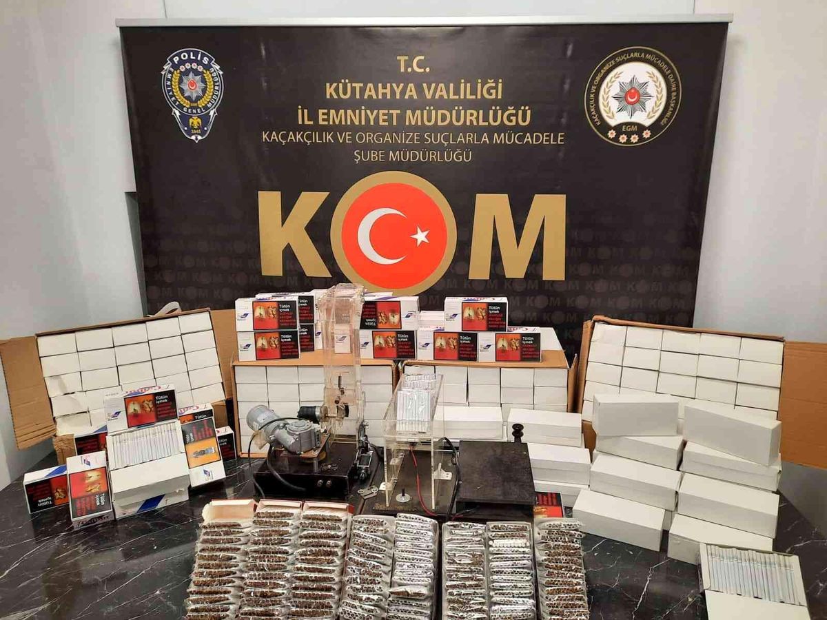 Kütahya\'da 53 bin 340 adet makaron ele geçirildi