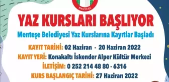 Menteşe Belediyesi'nin Yaz Kurslarına Kayıtlar Başladı