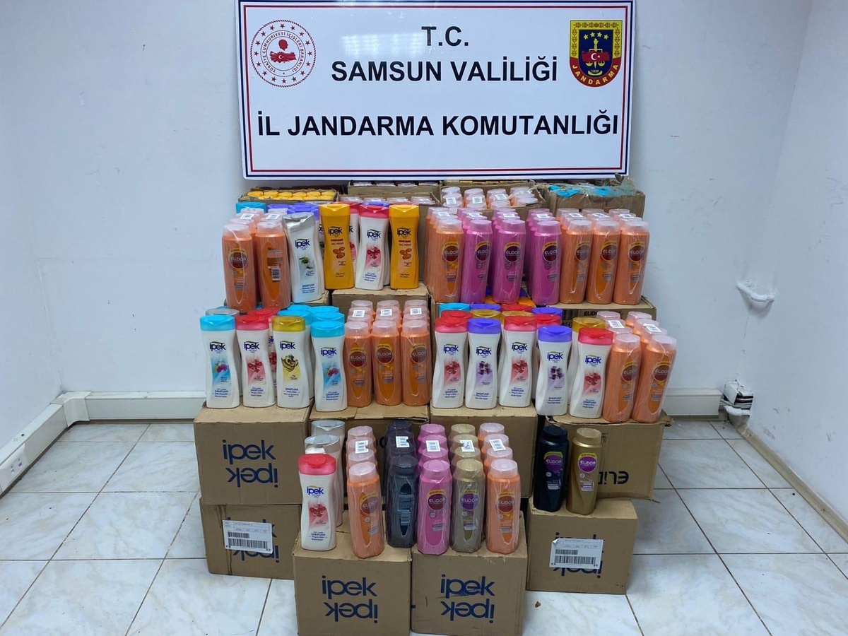 Samsun\'da 874 sahte şampuan ve saç kremi ele geçirildi