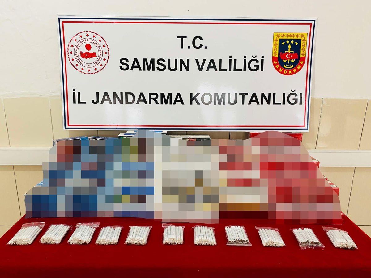 Samsun\'da 9 bin 620 makaron ile 450 paket kaçak sigara ele geçirildi