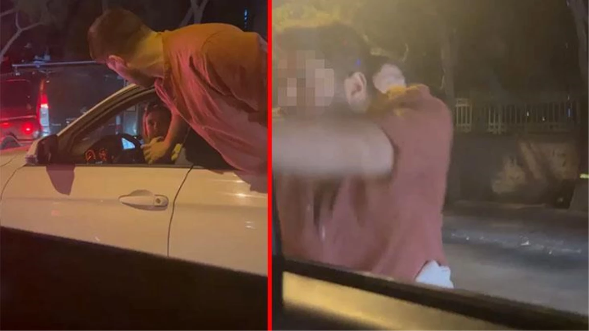 Trafik magandası takcisiye "yol verme" gerekçesiyle saldırdı! İçinde kadın yolcuların da olduğu takside korku dolu anlar yaşandı
