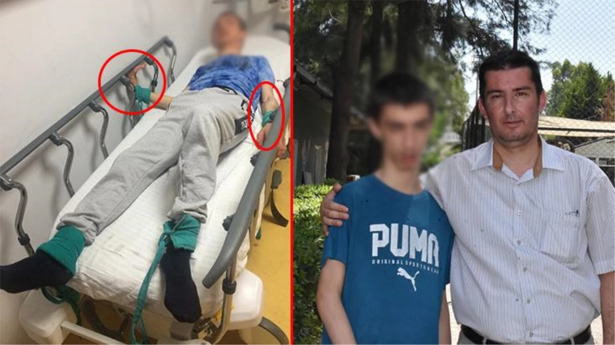 Rahatsızlanınca hastaneye götürülen ve 10 saat boyunca sedyeye bağlı kalan otizmli genç artık bardak bile tutamıyor