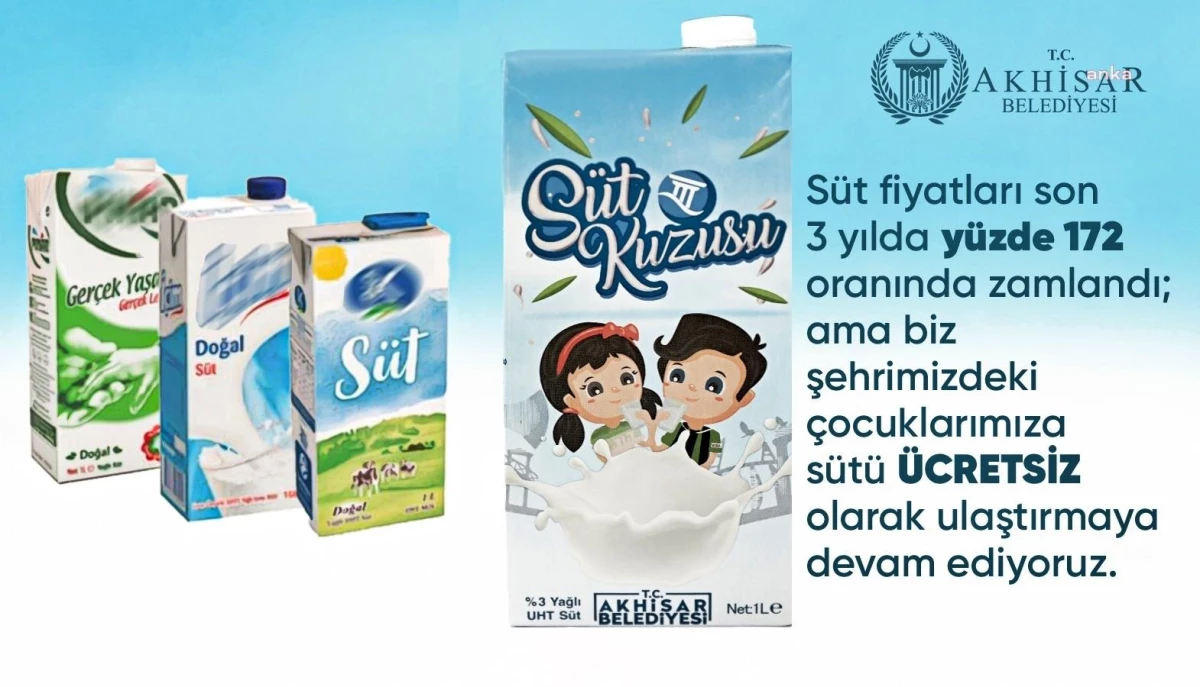 Akhisar Belediyesi, Ücretsiz Süt Dağıtımına Devam Ediyor