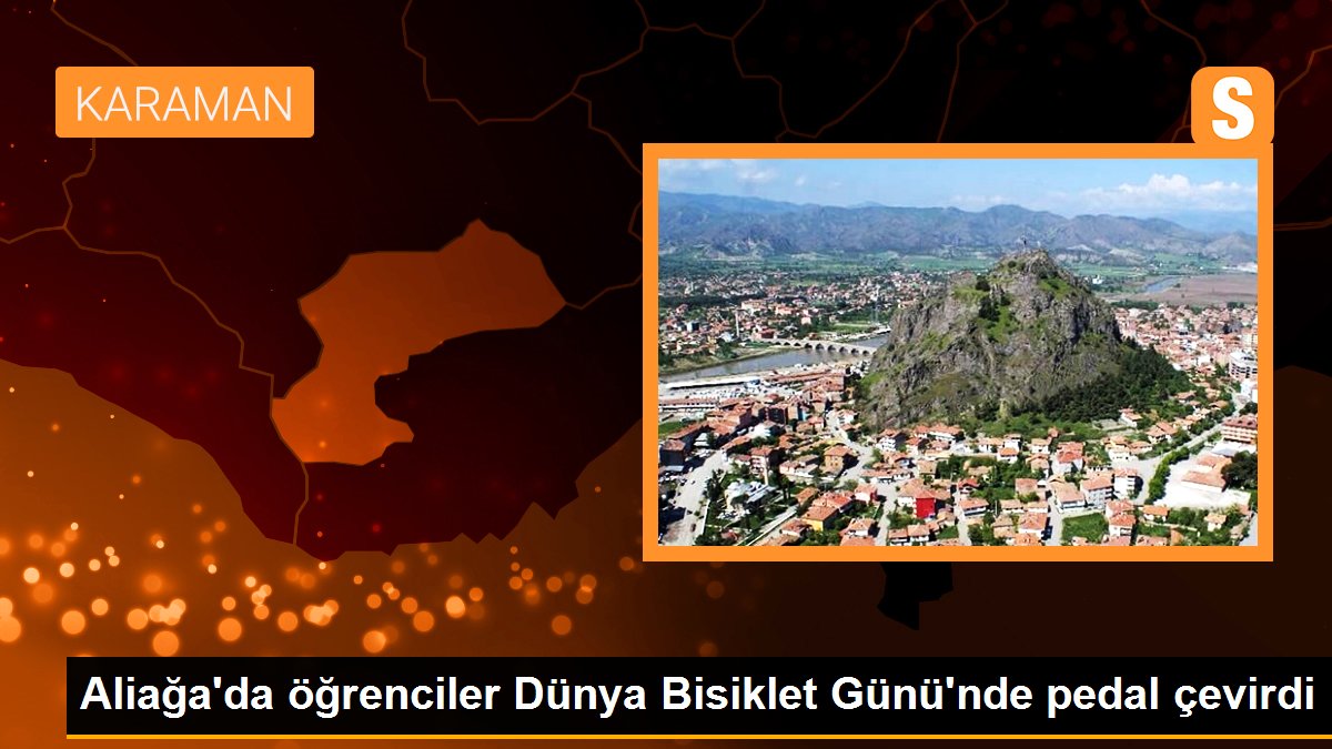 Aliağa\'da öğrenciler Dünya Bisiklet Günü\'nde pedal çevirdi