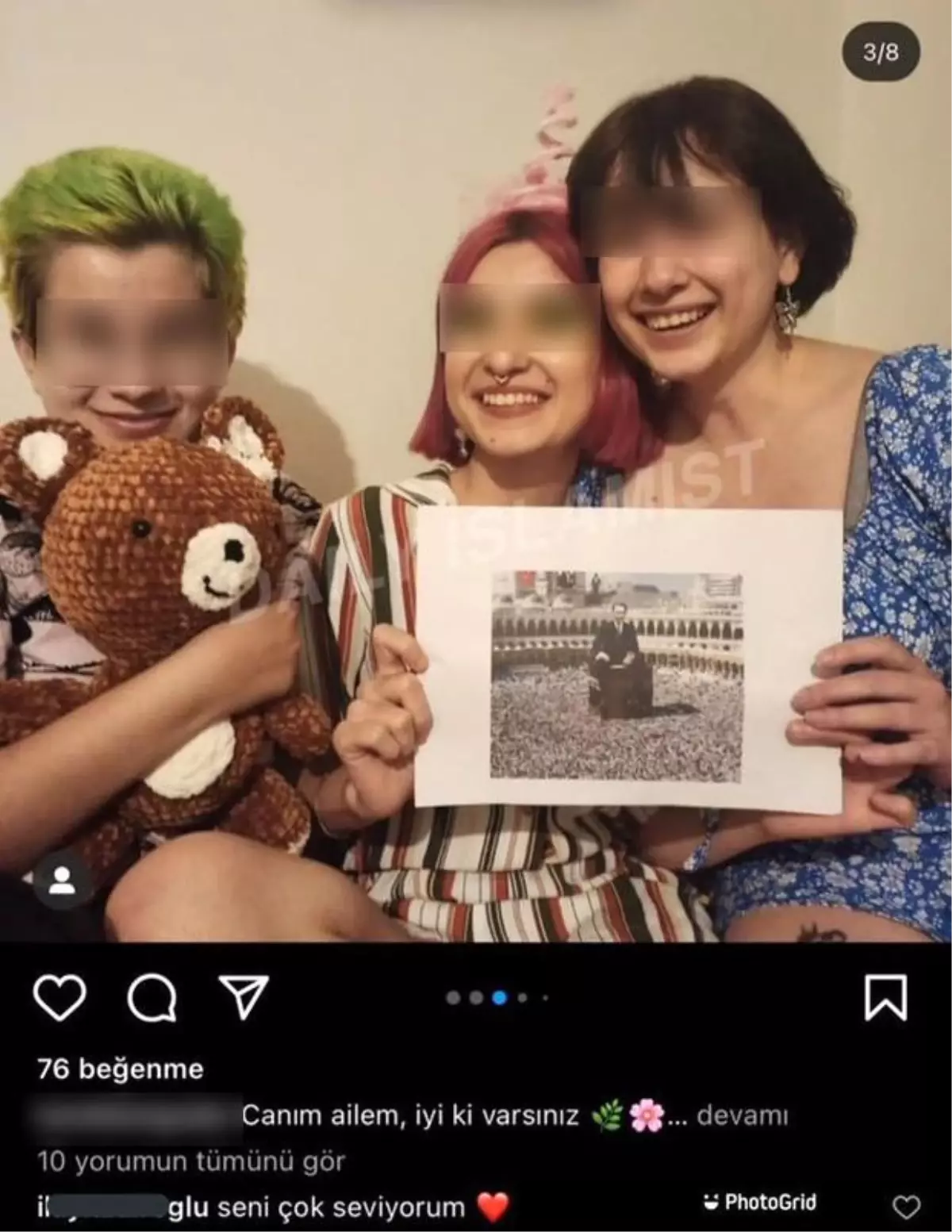 Atatürk\'ün Kabe\'nin üzerine montajlandığı fotoğrafı paylaşan şüpheli hakkında soruşturma