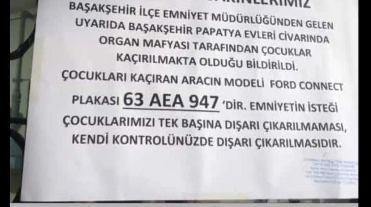 "Çocuk kaçırıyorlar" diye ilan asan site yöneticisi hakkında işlem yapıldı