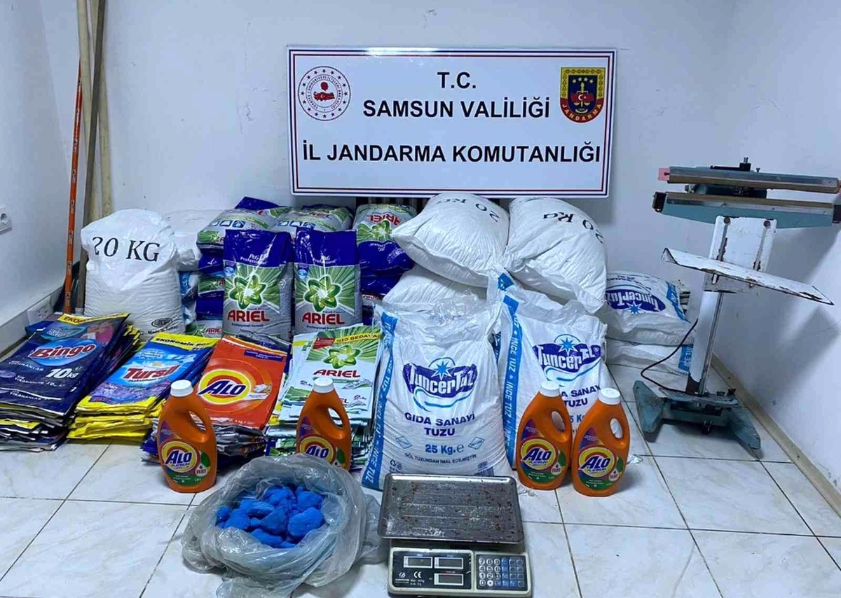 Jandarmadan sahte deterjan imalathanesine baskın