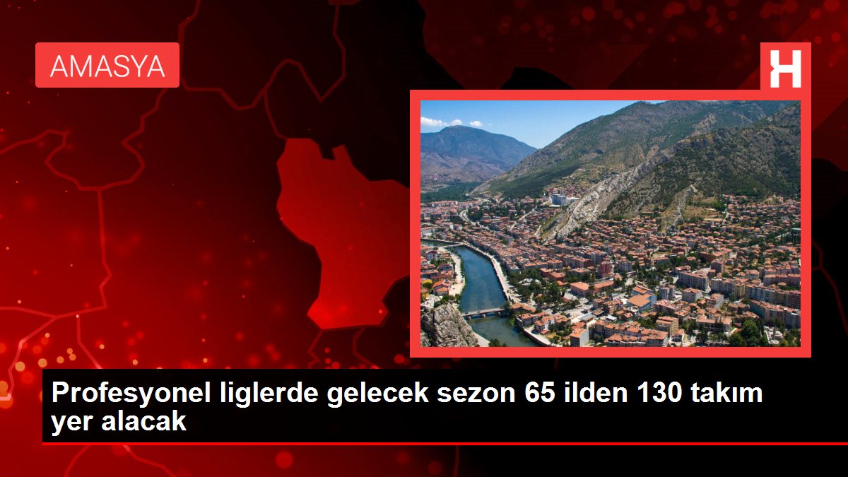 Profesyonel liglerde gelecek sezon 65 ilden 130 takım yer alacak