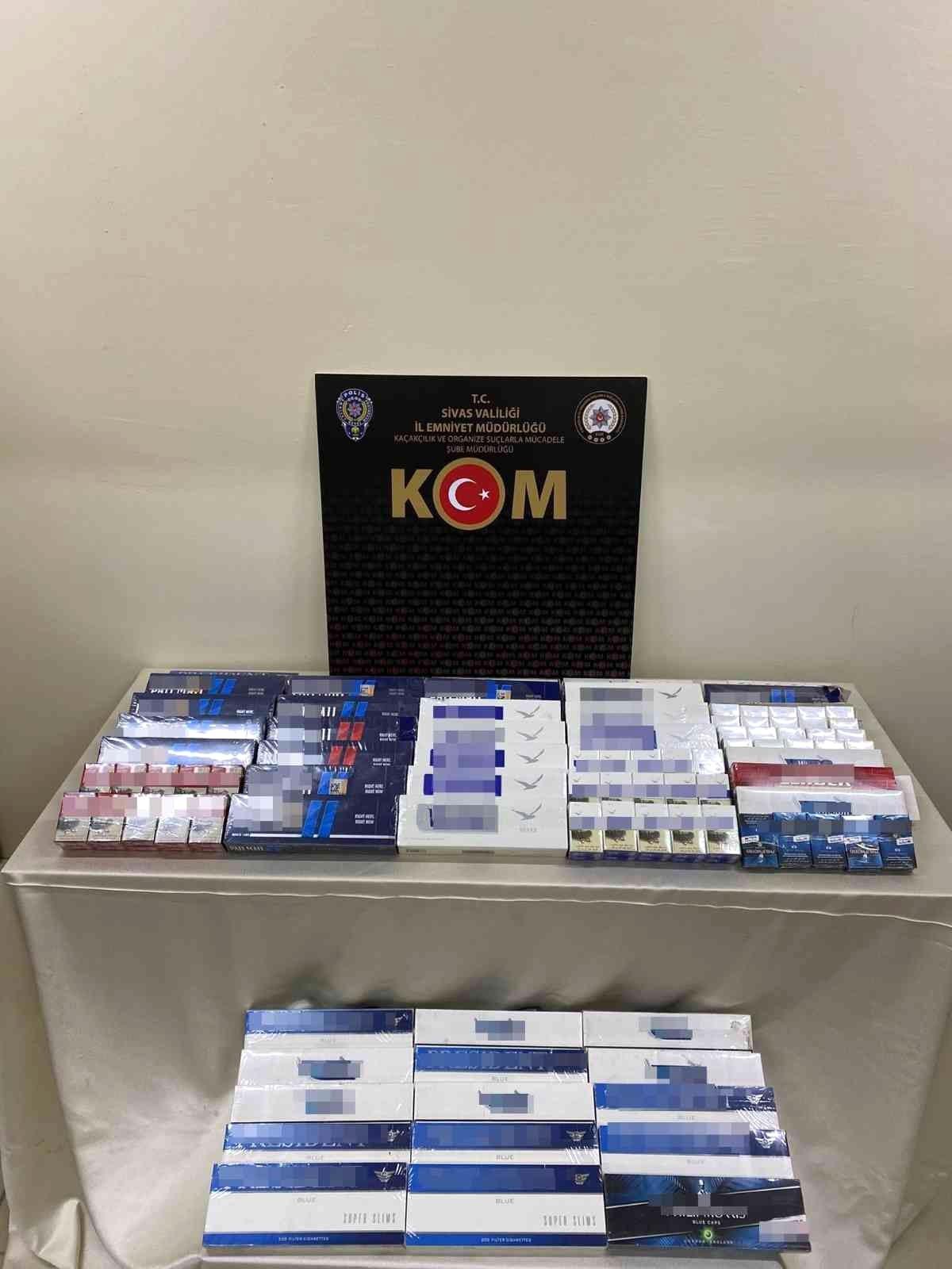 Sivas\'ta gümrük kaçağı sigaralar ele geçirildi