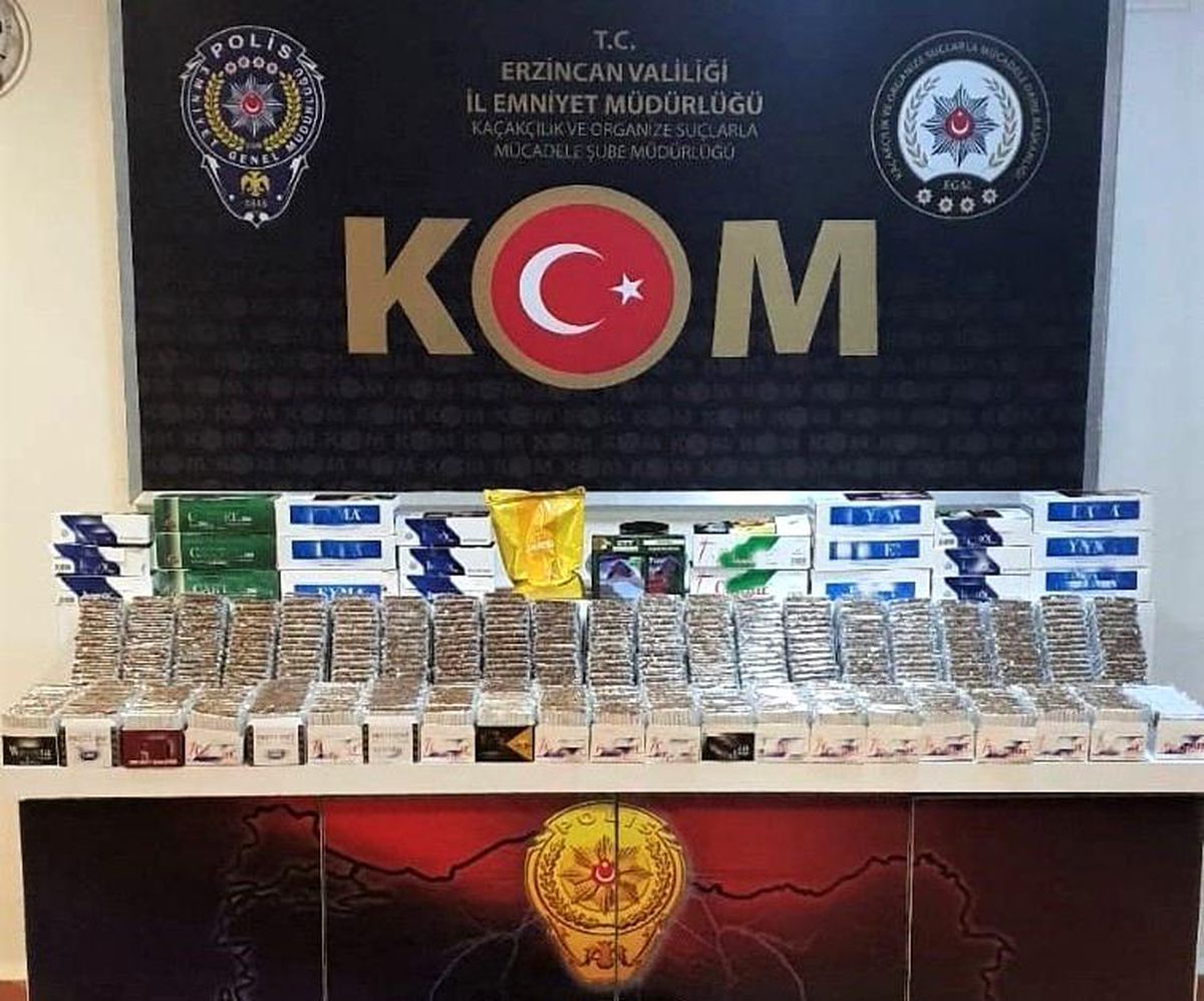 Erzincan\'da kaçak sigara operasyonu