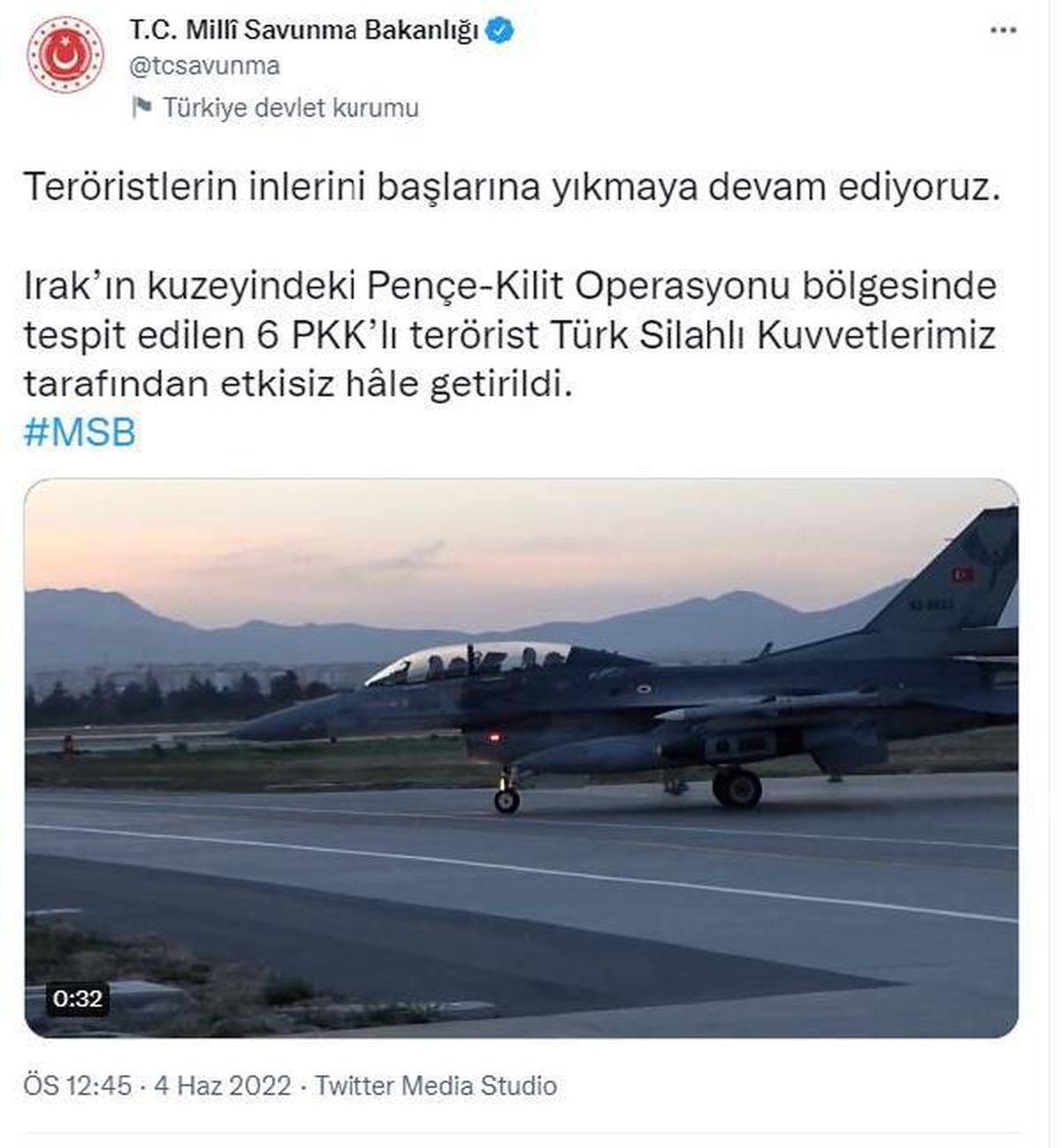 Pençe-Kilit Operasyonu bölgesinde 6 PKK\'lı terörist etkisiz hale getirildi
