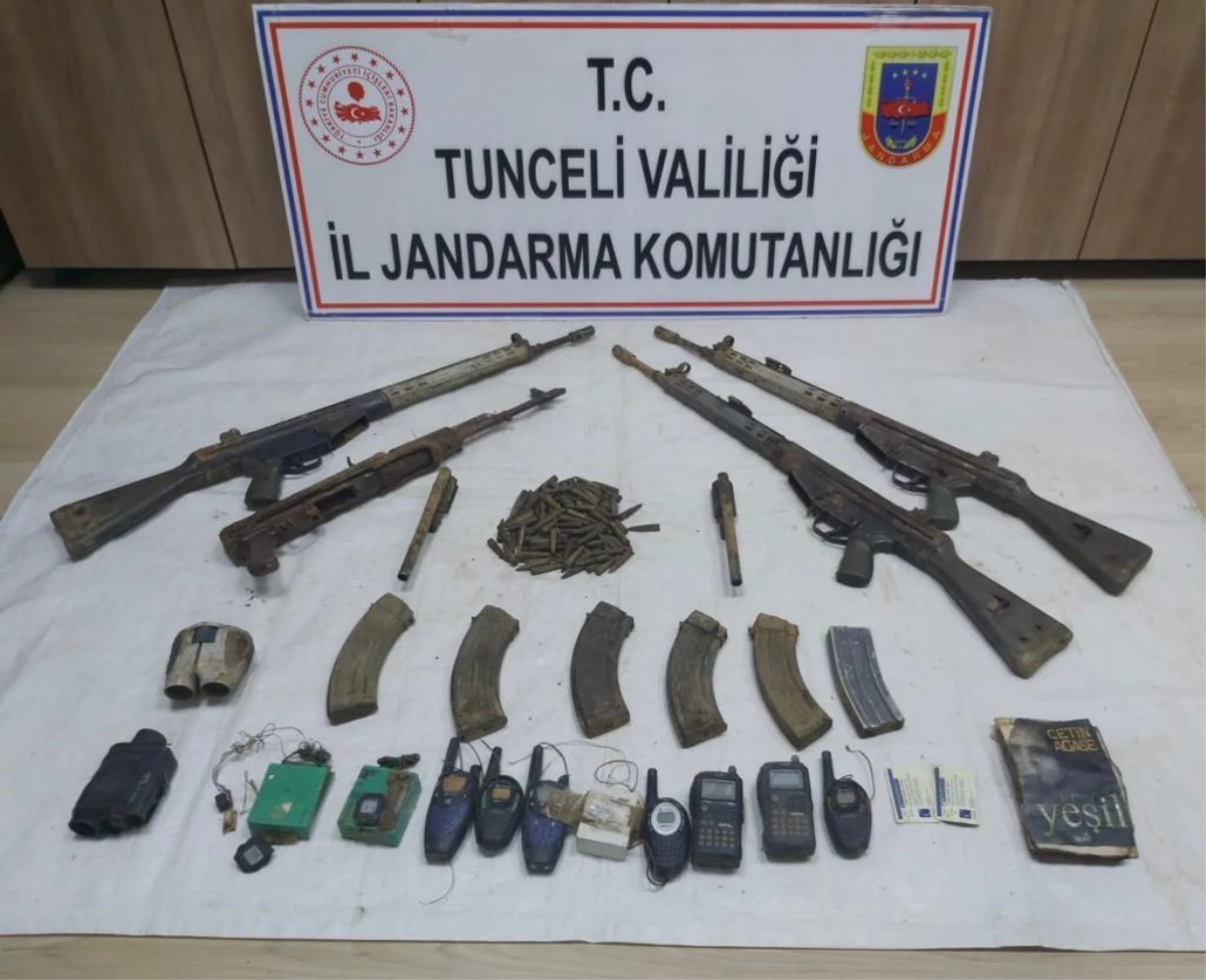 Tunceli\'de teröristlere ait silah ve çok sayıda mühimmat ele geçirildi