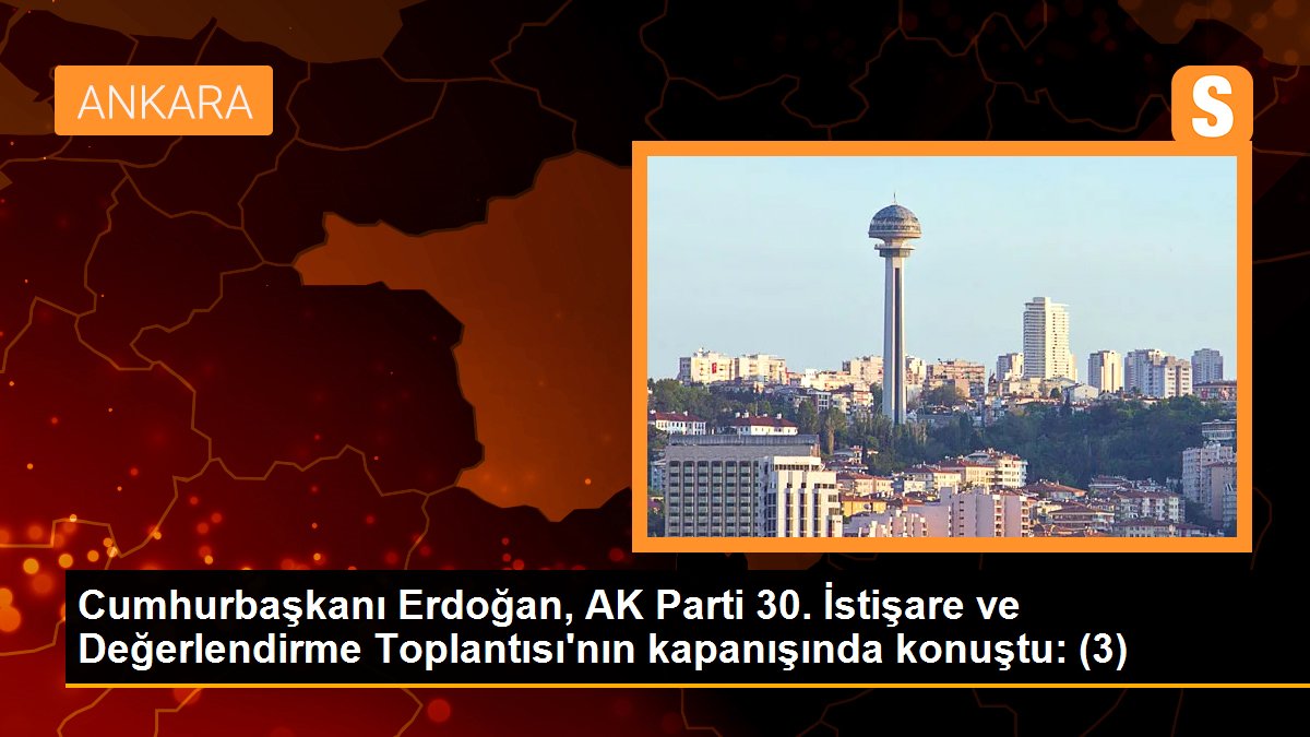 Cumhurbaşkanı Erdoğan, AK Parti 30. İstişare ve Değerlendirme Toplantısı\'nın kapanışında konuştu: (3)