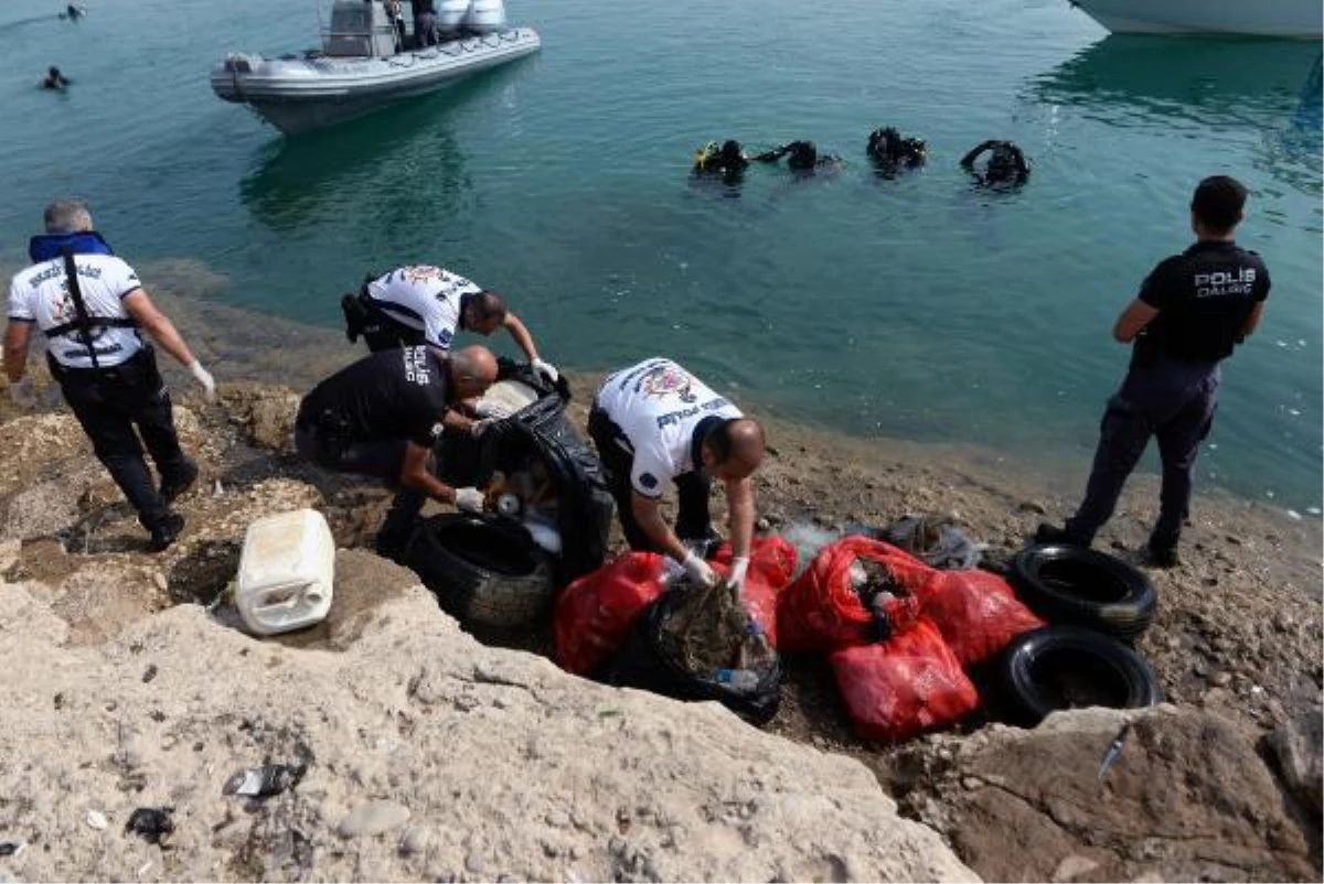 Su altı polislerinden Seyhan Baraj Gölü\'nde temizlik