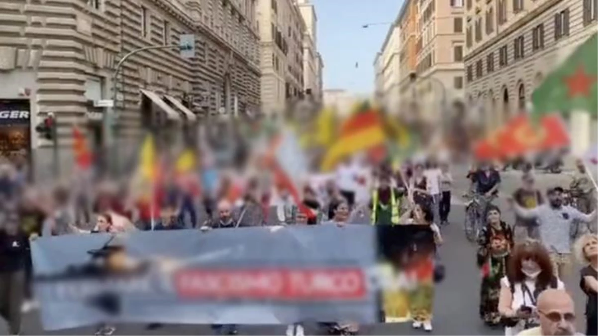 İtalya\'nın başkenti Roma\'da skandal gösteri! Palermo Belediye Başkanı da yürüyüşe katıldı