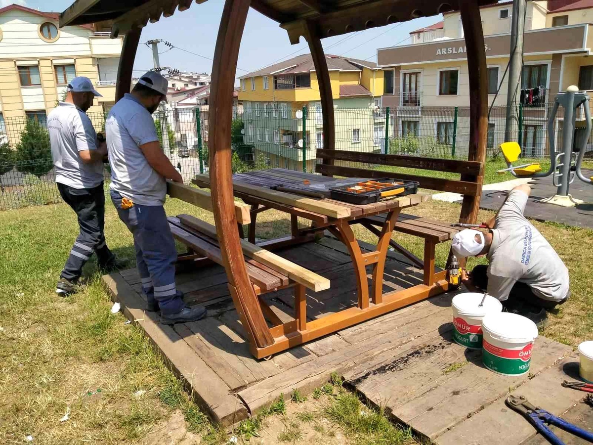 Darıca\'da çocukların güvenliği için parklar yenileniyor