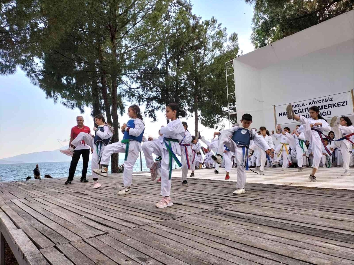 Köyceğiz\'de Taekwondocular renkli gösteriler sundu