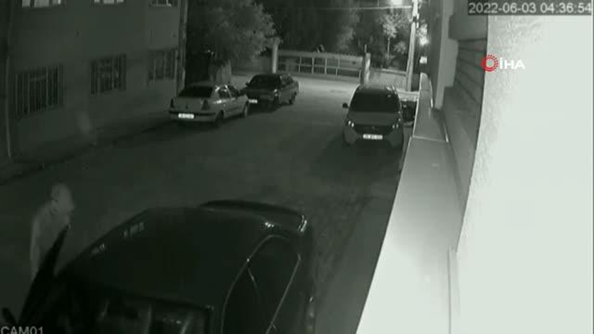 Oto faresi güvenlik kamerasında