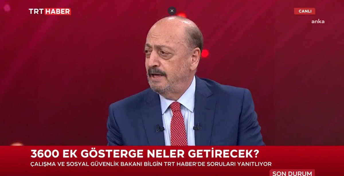 Bakan Bilgin\'den Ek Gösterge Açıklaması: "Yaklaşık Maaşlarında Bin 300 Lira ile Bin 400 Arasında Bir Değişim Oldu Ama O Bugünkü Rakamlarla"