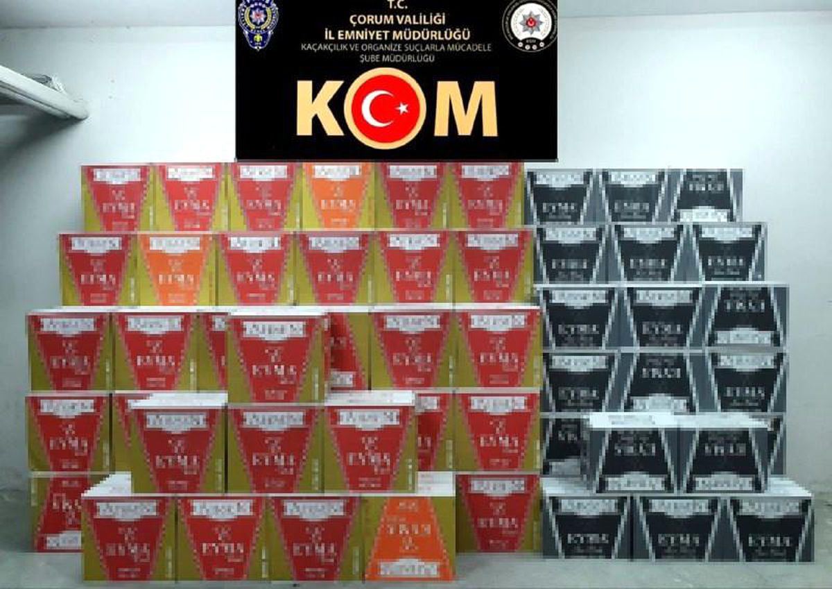 Çorum\'da kaçak sigara operasyonu