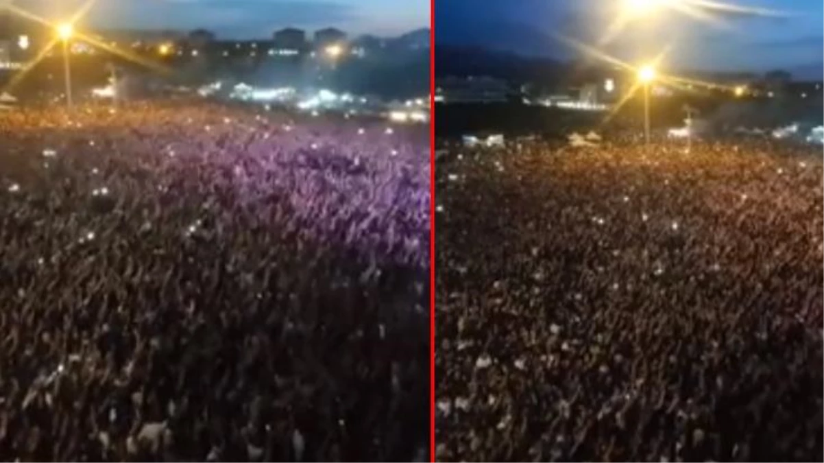 Erciyes Üniversitesi\'nin Bahar Şenlikleri\'nde kaydedilen görüntü sosyal medyayı salladı! Binlerce öğrenci haykırarak İzmir Marşı\'nı söyledi
