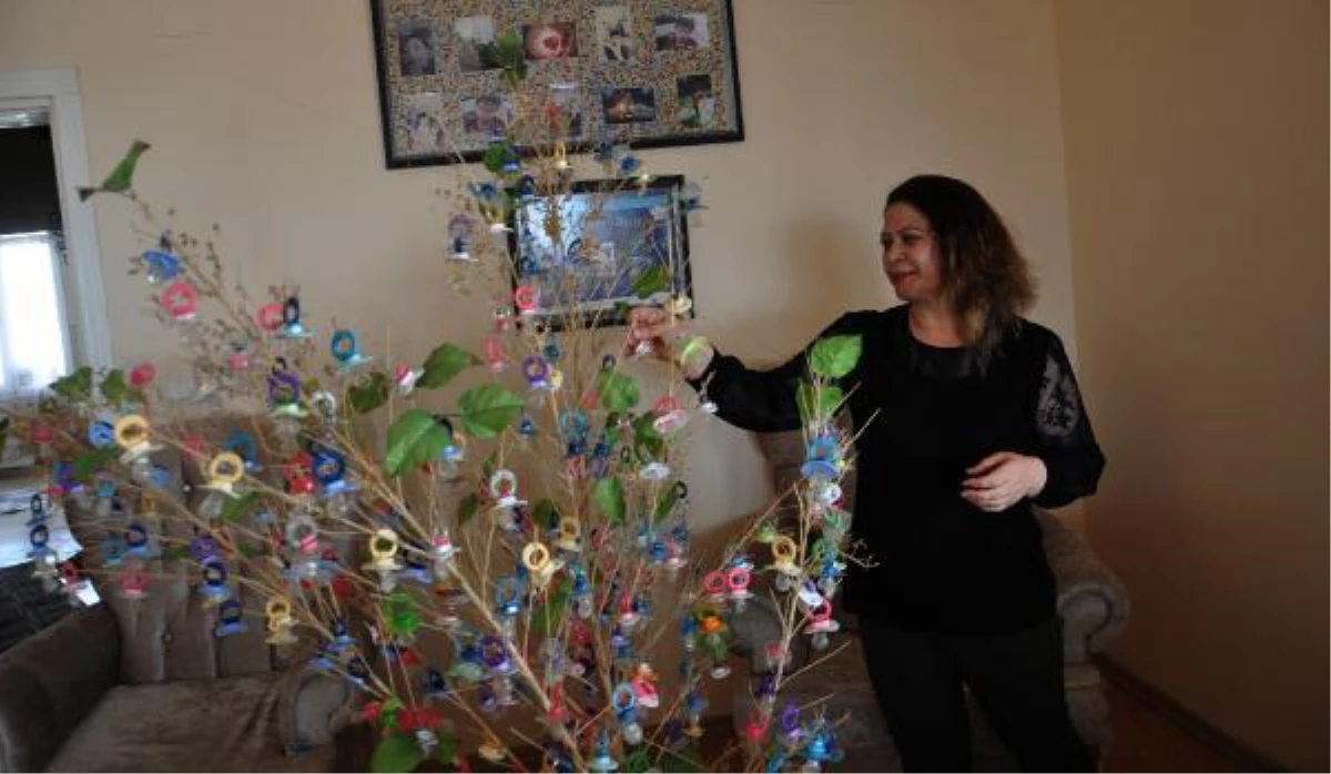 Fedakar anne, 2 bin emzikle oluşturduğu ağaç ile Guinness Rekorlar Kitabı\'na girmeye hazırlanıyor