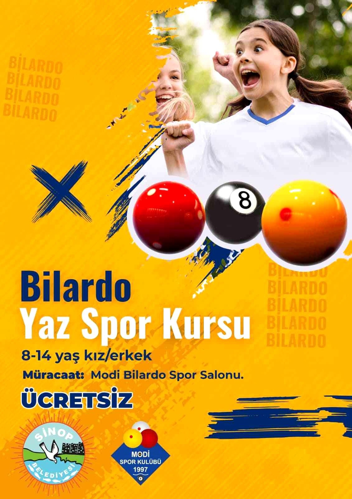 Sinop\'ta \'Bilardo Yaz Spor Kursu\' başlıyor