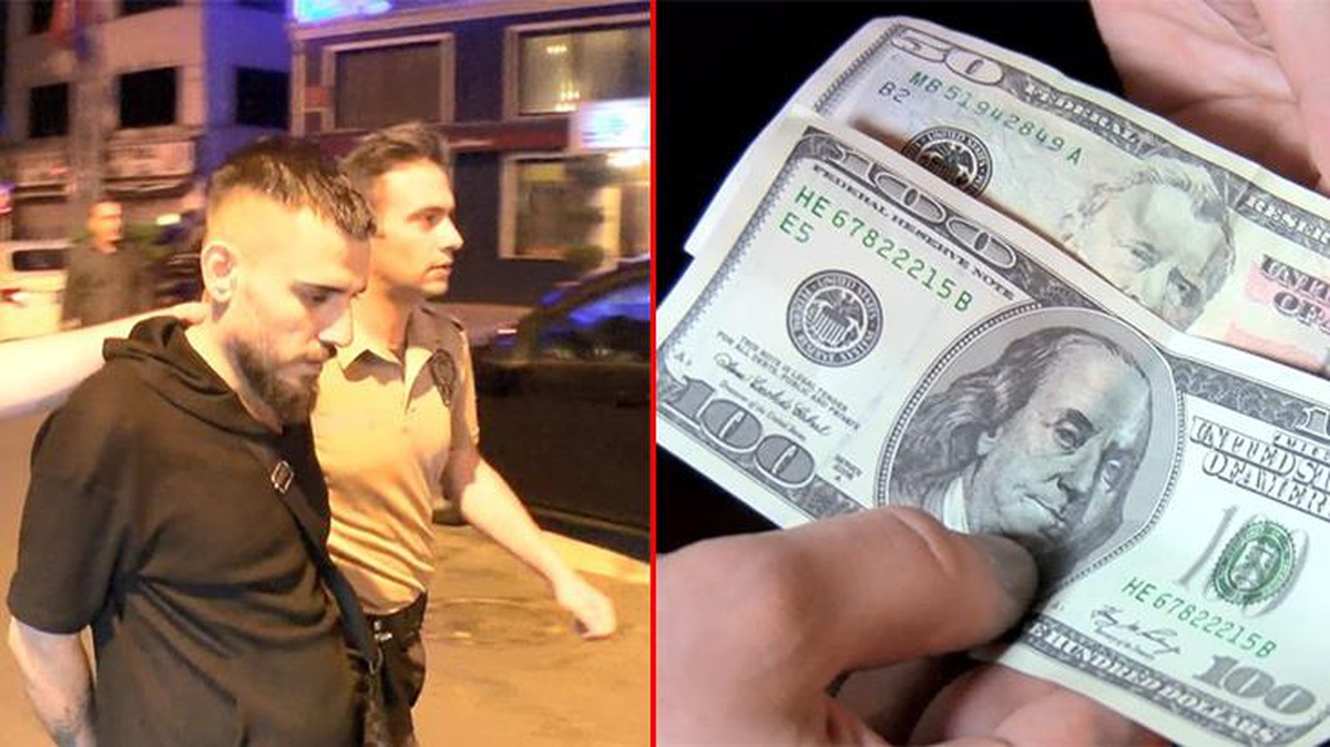 Taksiciye sahte dolar verip kaçabileceğini sandı! Bekçiler nefes kesen takiple yakaladı