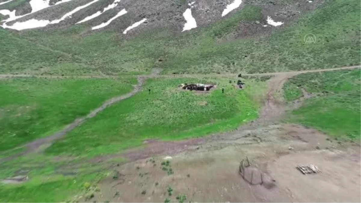 Yayla Dağı zirvesindeki göle ulaşmak için 7 kilometre yol katettiler