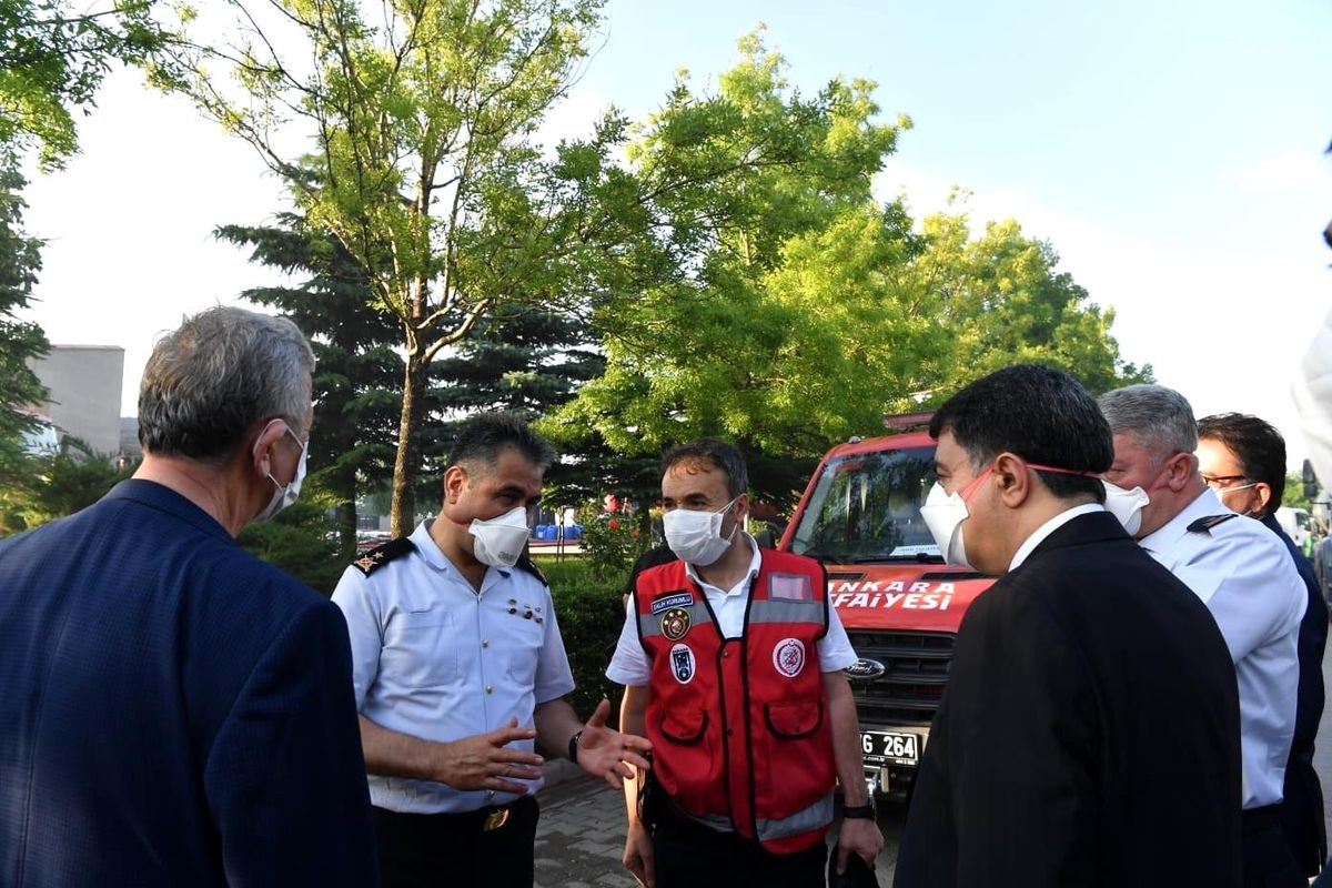 Jandarma ve Sahil Güvenlik Akademi Başkanlığında çıkan yangın söndürüldü