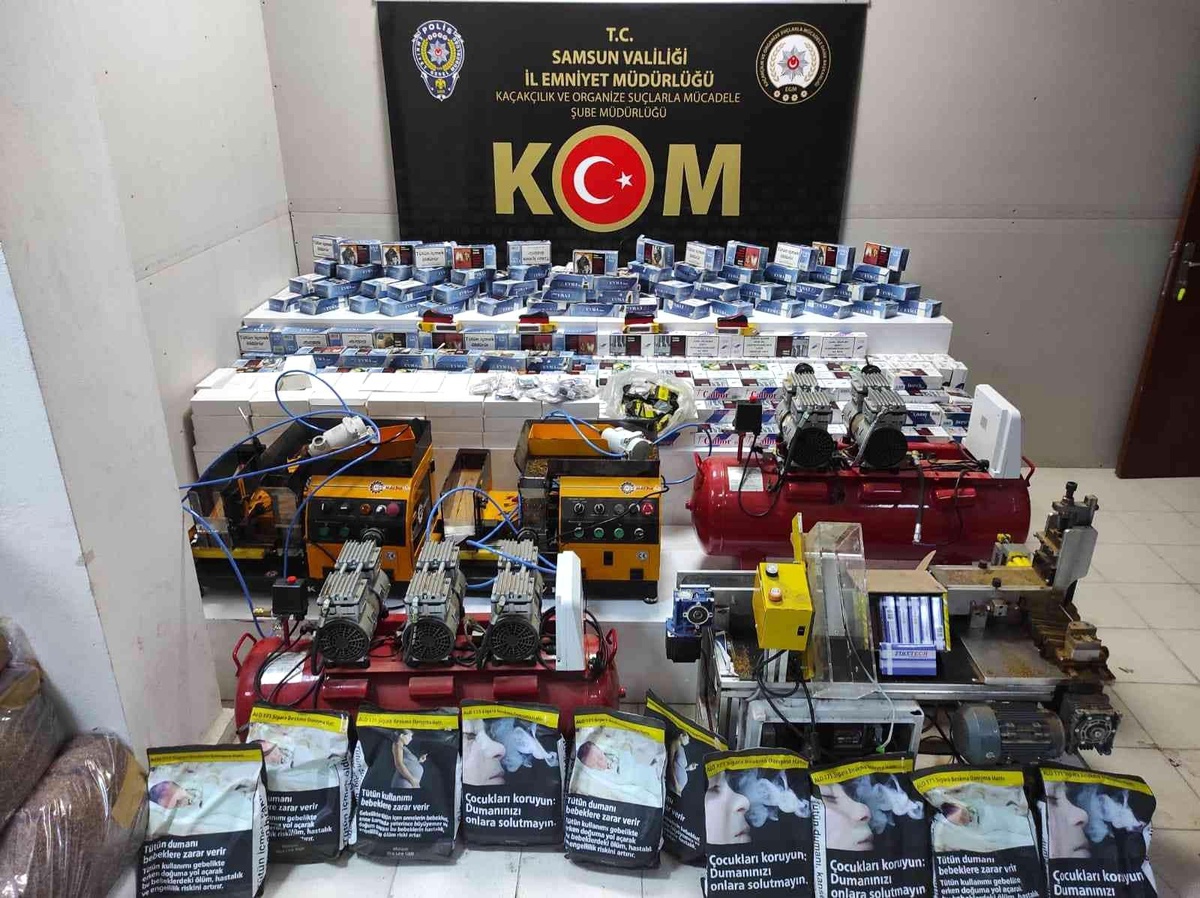 Samsun\'da kaçak tütün mamulleri operasyonu
