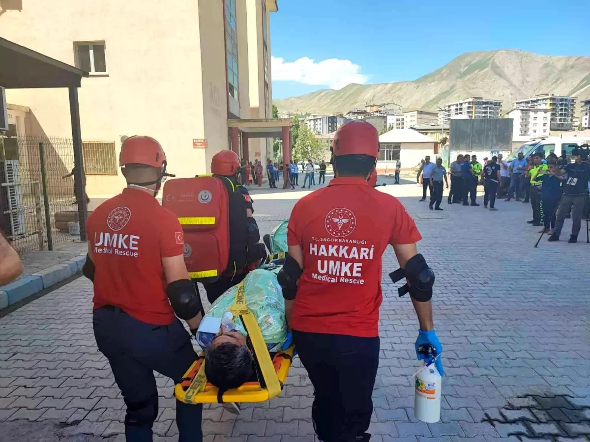 Hakkari Devlet Hastanesinde yangın tatbikatı