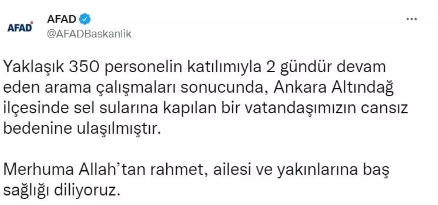 (DRONE) Sel sularına kapılan bir kişinin daha cansız bedenine ulaşıldı