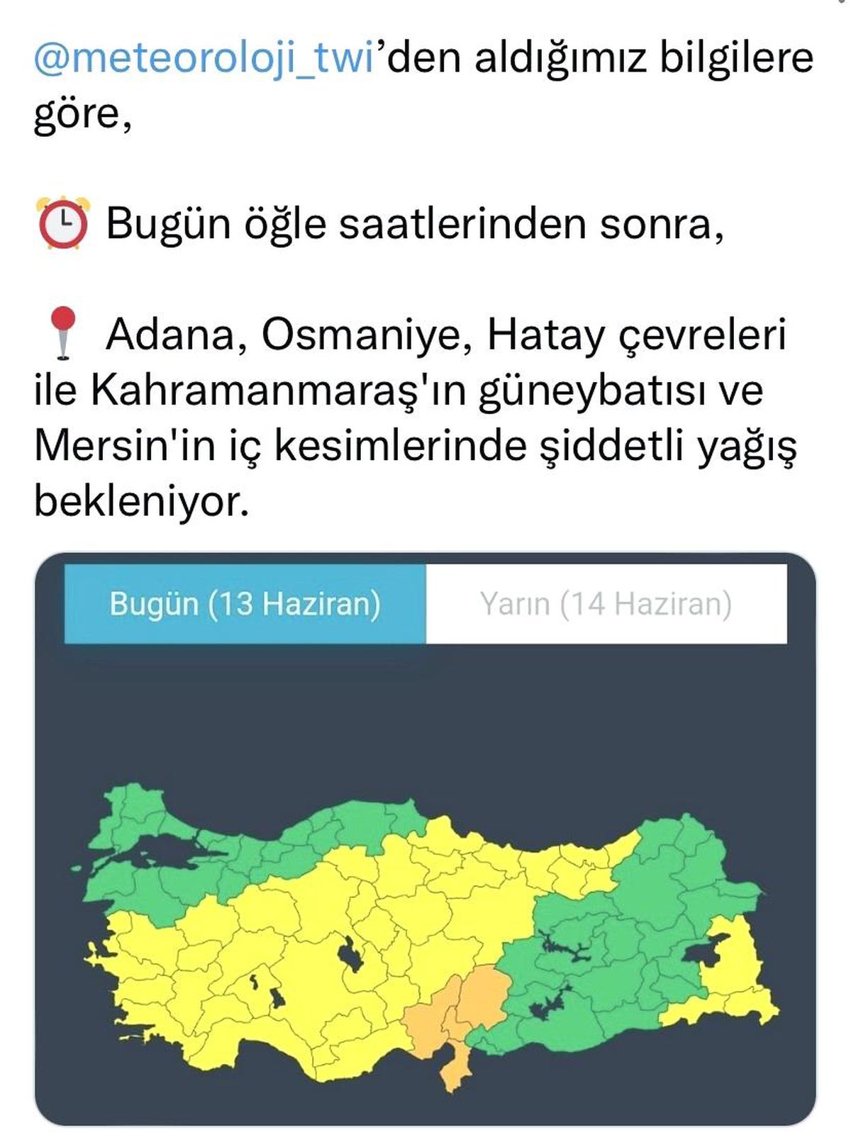 AFAD\'dan sel uyarısı