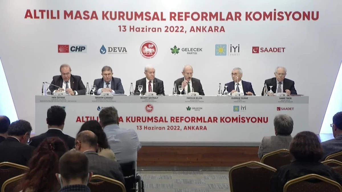 Altı Siyasi Partinin "Kurumsal Reformlar Komisyonu" Toplandı... Gelecek Partili Bilgin: "Hedefimiz, Ekonomimizi Ağır Bunalımdan Çıkarmak"