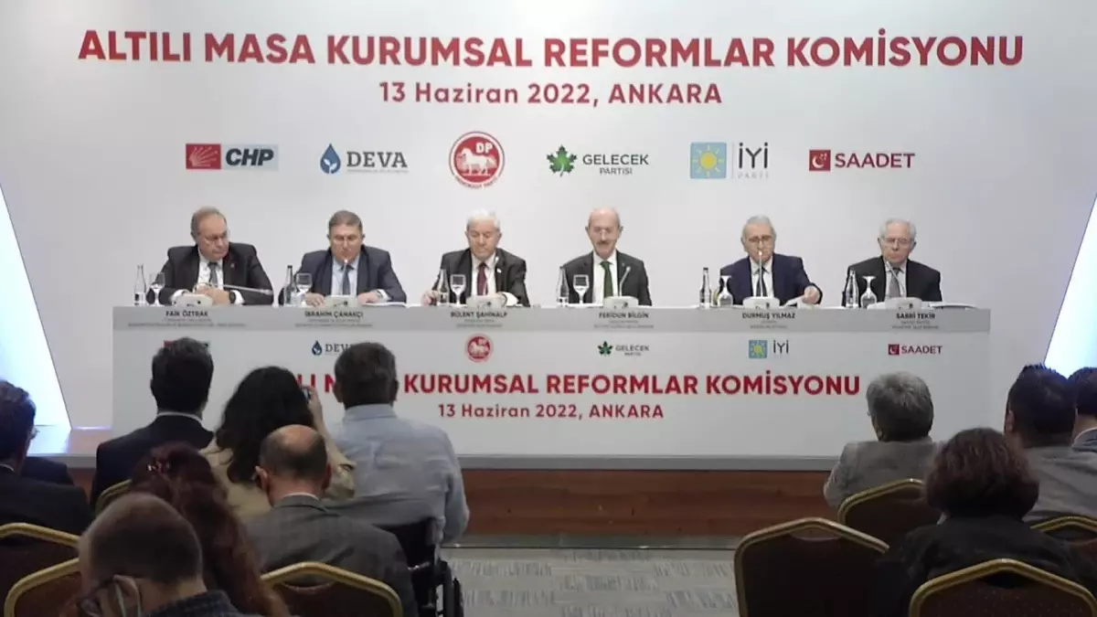 Altı Siyasi Partinin \'Kurumsal Reformlar Komisyonu\' Toplandı... Deva Partili Çanakcı: "Strateji ve Planlama Teşkilatı\'nı İvedilikle Kuracağız"