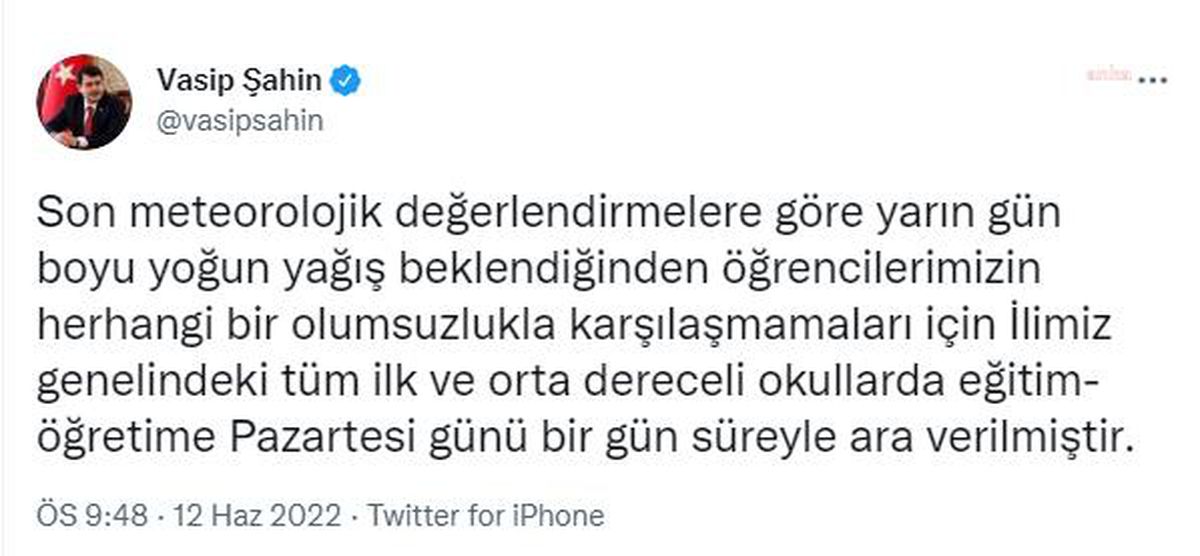 Ankara\'da okullara bir gün ara verildi