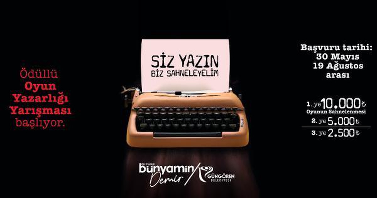 Ödüllü oyun yazarlığı yarışmasına başvurular başladı