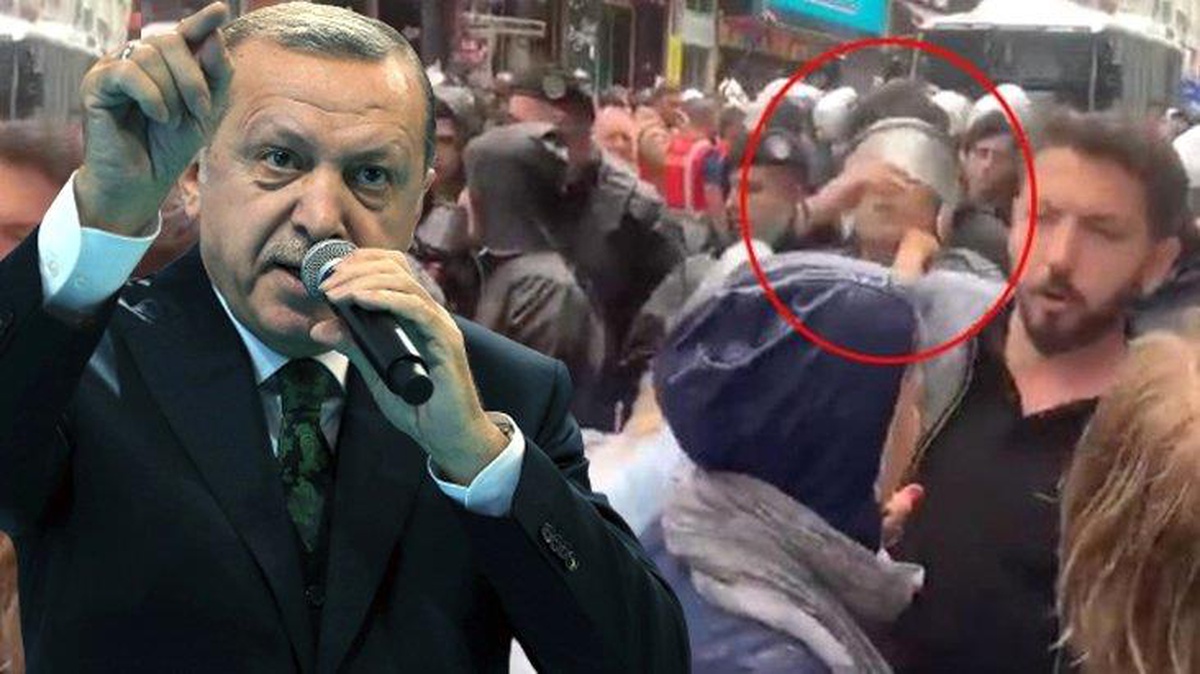 Polise yumruk atan HDP\'li vekile Erdoğan\'dan sert tepki: Bu alçaklığın bedelini yargı önünde ödeteceğiz