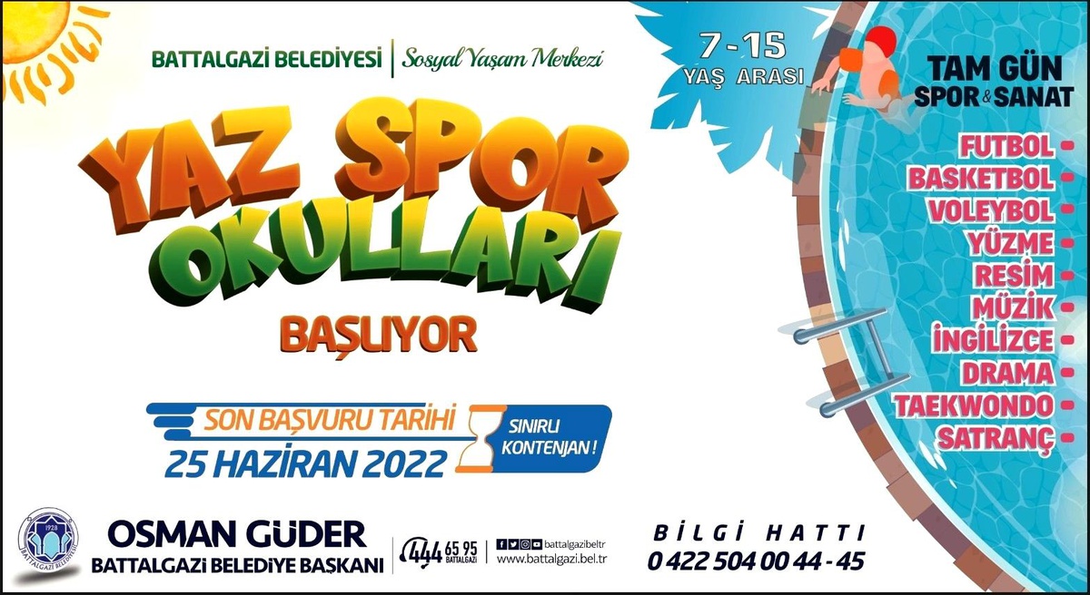 Battalgazi\'de çocuklara özel yaz spor okulu
