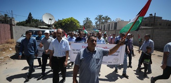 Gazze'de Filistinliler, İsrail işgalini ve ablukasını protesto etti