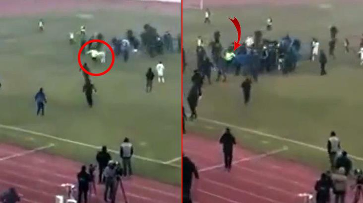 Gösterdiği kırmızı kart sonrası futbolcular ve taraftarların saldırısına uğrayan hakem hayatını kaybetti