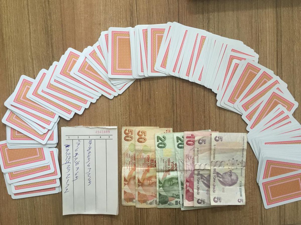 Kayseri\'de kumar oynayan 7 kişiye 12 bin 773 lira ceza uygulandı